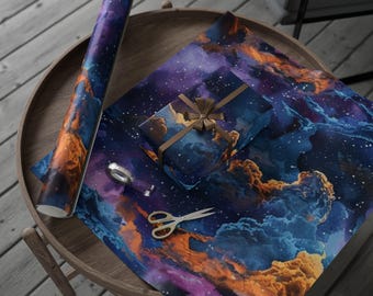Dreamscape Patterns Wrapping Paper, Space Gift Wrap, Galaxy Print Wrapping, Birthday Wrap, Celestial Paper for Special Occasions