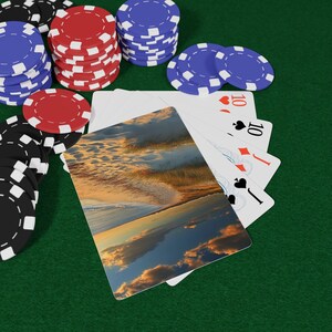 Cartes à jouer de poker Cape Cod Beaches, motif floral vintage, indispensables pour une soirée de jeux, cadeau unique pour les joueurs, indispensable pour les amateurs de poker