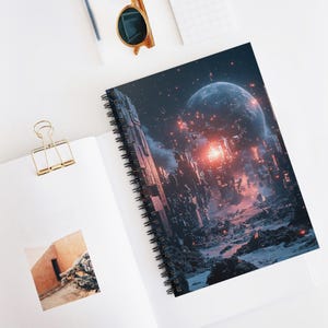 Fractured Universe Spiral Notebook - Ruled Line, Sci-Fi Journal, Cosmic Diary, Space Exploration Planner, Multiverse Theory, Futuristic