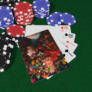 Juego de cartas Botanical Beauties, cartas de póker únicas, regalo para gamers, decoración del hogar, juegos de fiesta, estilo vintage, diversión nocturna de póker