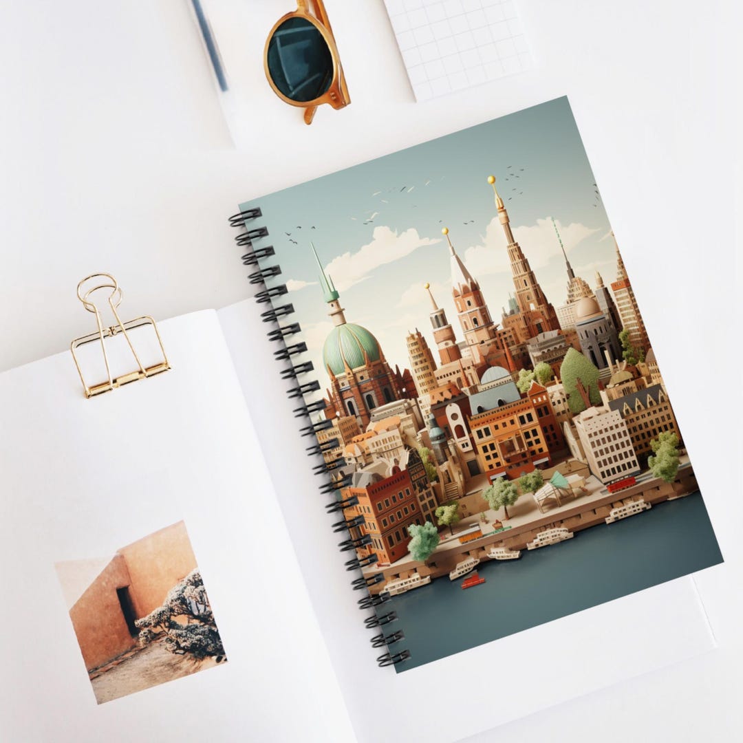 German Landmarks Spiral Notebook - Ruled Line, Travel Journal, Gift for ...