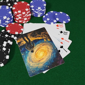 Carte da gioco Galactic Adventures Poker, tema astronauta, regalo unico per serate di gioco, set di carte per amanti dello spazio, perfette per feste, da collezione