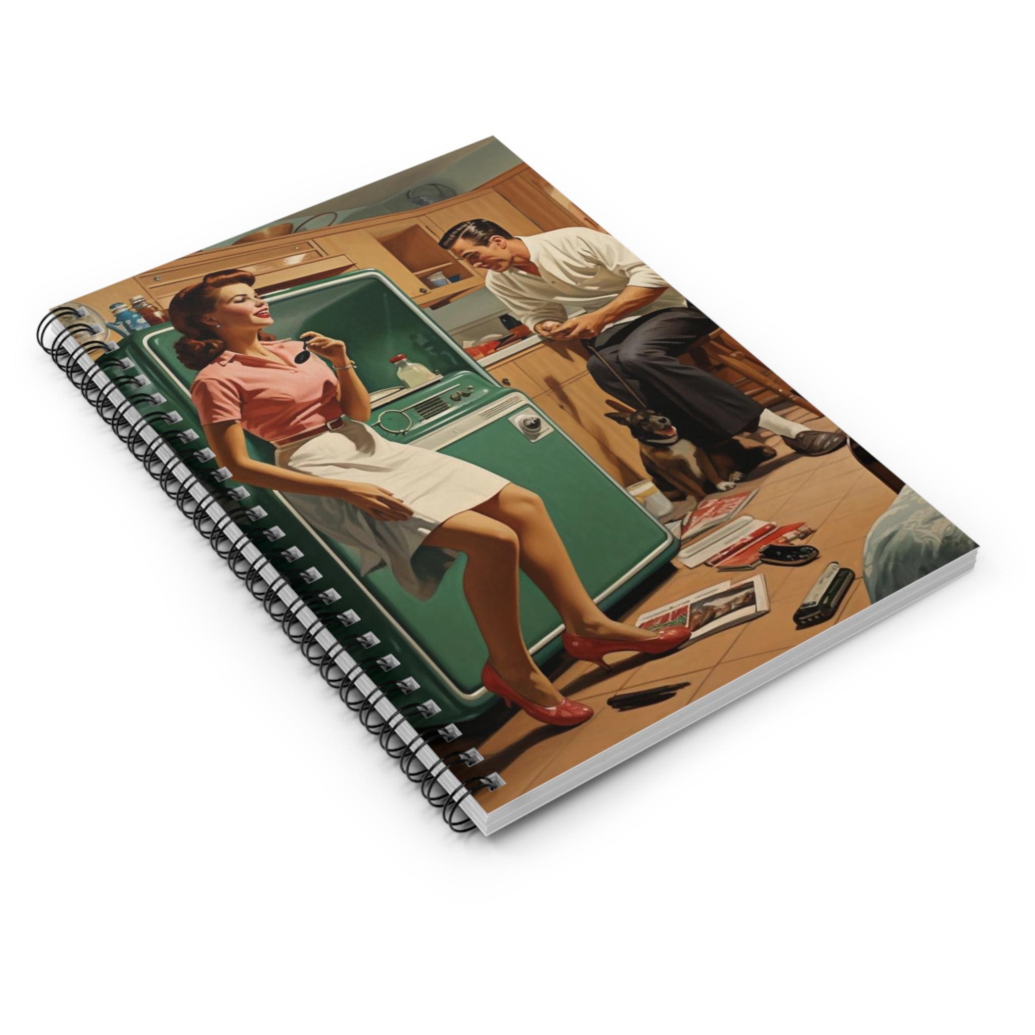 1950s Spiral Notebook With Ruled Lines, Kitchen Decor, Gift for Writers ...