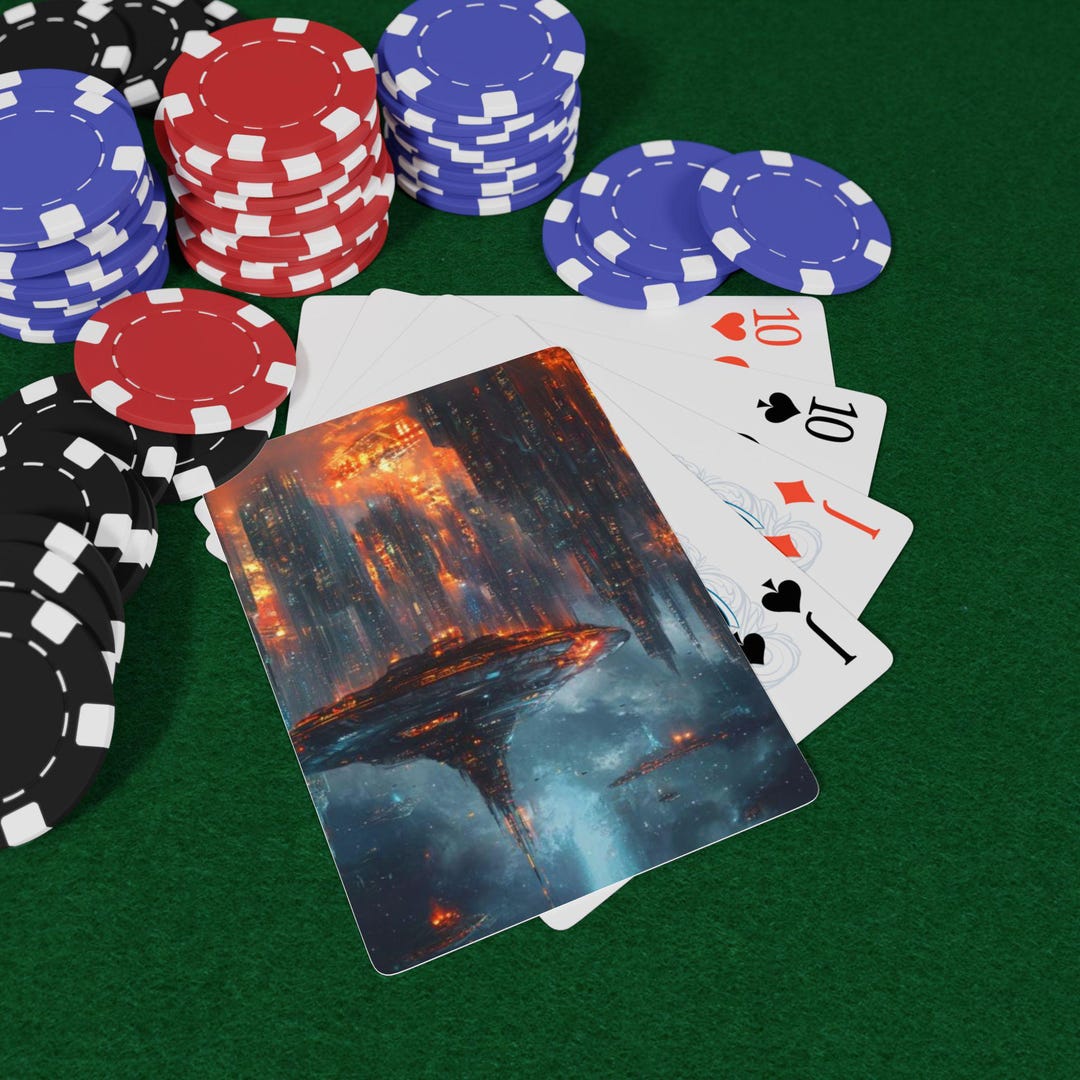 Alien Metropolis Playing Cards - Futuristic Cities, Extraterrestrial ...