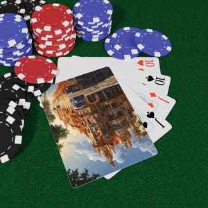 Conjunto de cartas de pôquer Barcelona, presente exclusivo para amantes de jogos de cartas, jogos de festa, reuniões familiares, noites de jogos de azar, decoração para casa, diversão com cartas