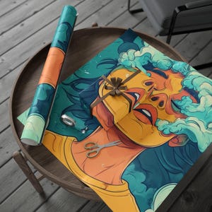 Breathe In, Breathe Out Wrapping Paper - Breathwork Gift Wrap, Relaxation Theme Art, Mindful Living Vibes, Calm Focus, Wellness Decor
