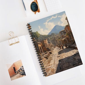 Pompeii Spiral Notebook - Ruled Line | Travel Journal, Gift for Travelers, Art Supplies, Sketchbook, Nature Lover&#39;s Note, Fun Sketchbook