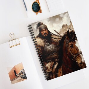 Mongol Empire Spiral Notebook, Perfect for Writing, Journaling, Gift for Students, Artists, History Lovers, Motivation, History Notebook