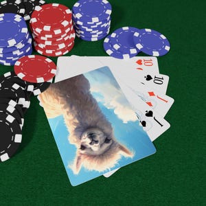 Cartas de Baralho de Alpaca - Baralho de Alpaca Bonito e Charmoso, Ilustrações de Animais Fantásticas, Jogo de Cartas Colecionável Único, Diversão com Cartas de Baralho