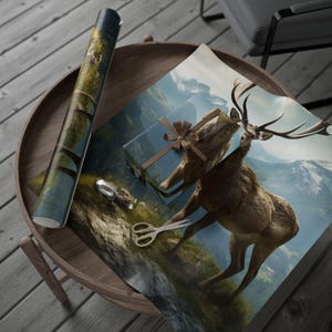 Austria Animals Wrapping Paper, Forest Gift Wrap, Rustic Christmas Decor, Eco-Friendly Packaging, Unique Holiday Wrapping Paper
