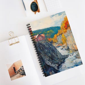 Quechee Gorge Spiral Notebook, Nature Lover Gift, Fall Decor, Artistic Journal, School Supplies, Gift for Writers, Beauty in Nature