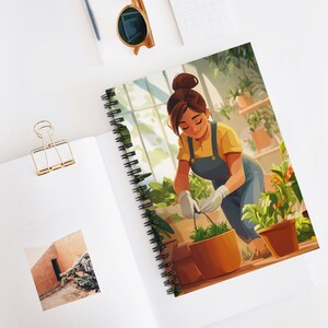 Gardening Joy Spiral Notebook - Perfect for Nature Lovers, Journal Writing, Plant Care, Sustainable Living, Gift for Green Thumbs