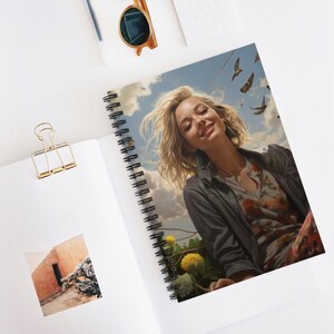 Good Days Spiral Notebook - Ruled Line with Flower and Butterfly Design, Journaling, Gift for Creatives, Nature Lover, Writing, Planning