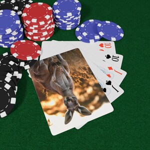 Kangoeroespeelkaarten - Australian Wildlife Deck, Outback Animal Art Cards, op de natuur geïnspireerde pokerset, cadeau voor dierenliefhebbers en verzamelaars