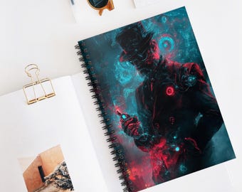 Quantum Detective Spiral Notebook - Ruled Line, Sci-Fi Mystery Journal, Futuristic Diary, Time Travel Planner, Cyber Noir, Multiverse