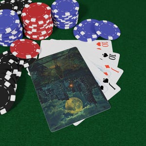 Laatste kans speelkaarten - dramatisch noir-deck, spannende kunstkaarten, intense pokerset, cadeau voor mysteriefans en thrillerliefhebbers, kaartplezier