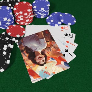 Zuid-Korea vieringen poker speelkaarten set, fun game night essentials, casino nacht decor, cadeau voor gamers, kaartspel voor verzamelaars