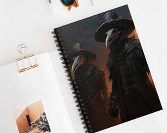 Pestdoktor Spiralblock - Einzigartiges Journal für Kreative, Schreiben, Kunst, Halloween Geschenke, unheimliche Ästhetik, lustiges Skizzenbuch, Reisetagebuch