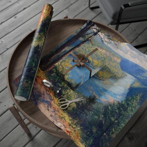 New River Gorge Wrapping Paper, Nature-Inspired Gift Wrapping, Eco-Friendly Holiday Wrap, Artistic Birthday Wrap, Beautiful Landscape Paper