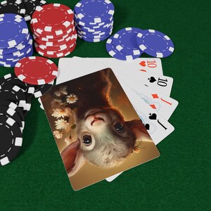 Conjunto de cartas de pôquer com animais fofos, jogo de cartas exclusivo, presente para jogadores, artigos para festas, decoração para casa, noite de jogos em família, cartas de baralho