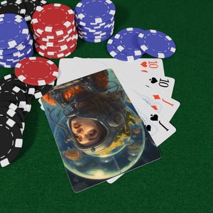 Nostalgia Poker Playing Cards - Unique Space-Themed Card Deck, Gift for Gamers, Cosmic Art, Poker Night Essentials, Party Games