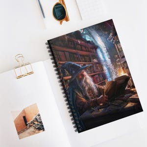 Wizard Workshop Notebook - Magical Spellbook Journal, Fantasy Wizardry Diary, Ruled Line Notebook, Sorcery-Themed Stationery Gift