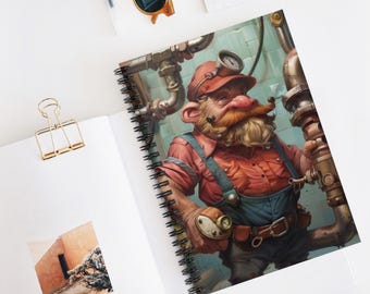 Plumber Spiral Notebook - Trade Professional Journal, Handy Gift Idea, Tool Time Diary, Fix-It Notebook, Skilled Worker Essential