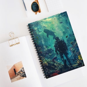 Marine Biologist Spiral Notebook - Perfect for Dreamers, Journaling, Gifts, Ocean Lovers, Back to School, Fun Sketchbook