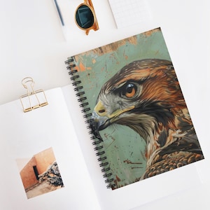 Hawk Spiral Notebook - Ruled Line, Nature Journal, Wildlife Sketchbook, Eco-Friendly Stationery, Gift for Bird Lovers, Fun Sketchbook