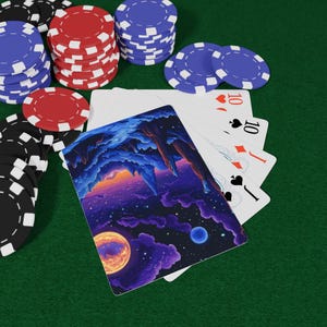 Celestial Wonders Poker Playing Cards Set - Unique Galaxy Design, Game Night Essential, Fun Gift for Gamers, Collectors & Card, Game Night