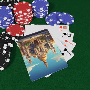 Conjunto de cartas de pôquer com marcos do México - Design exclusivo para noites de jogos, colecionadores, presentes, noites de cassino, jogos de cartas, noite de pôquer