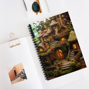 Fairy Homes Spiral Notebook | Ruled Line Journal, Fantasy Notebook for Writers, Gift for Readers, Cute Stationery, Magical Gift