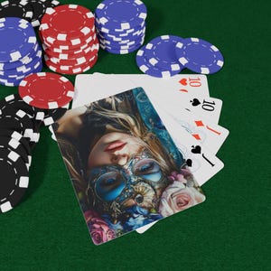 Juego de cartas de póker Eternal Masquerade, juego de cartas retro, regalo para gamers, decoración para una noche de casino, diseño de cartas vintage, noche de juegos en familia