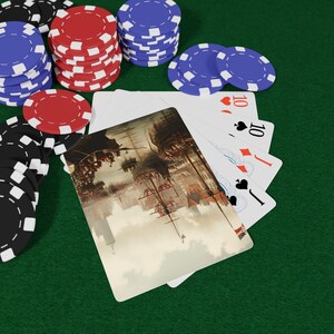 Conjunto de cartas de pôquer com história da Dinamarca, jogos de cartas, presente para amantes de pôquer, decoração para casa, cartas de baralho estilo vintage, noite de jogos de pôquer