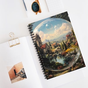 Bubble World Spiral Notebook - Ruled Line, Whimsical Journal, Fantasy Adventure Diary, Dreamy Planner, Creative Writing, Fun Gift Idea
