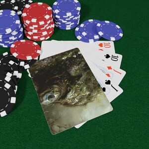 Jeu de cartes à jouer Turtle Poker, parfait pour les soirées jeux, cadeau pour les amateurs de poker, soirée casino, idée cadeau unique, design As de pique