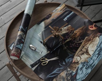 Street Fashion Wrapping Paper for Fashion Lovers | Trendy Gift Wrap, Stylish Presents, Unique Paper, Birthday Wrap, Elegant Packaging