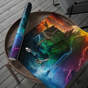 Papier do pakowania Spectrum of Fate, kolorowe opakowanie na prezenty, magiczne okazje, prezenty świąteczne, przyjazne dla środowiska, unikalne wzory papieru do pakowania