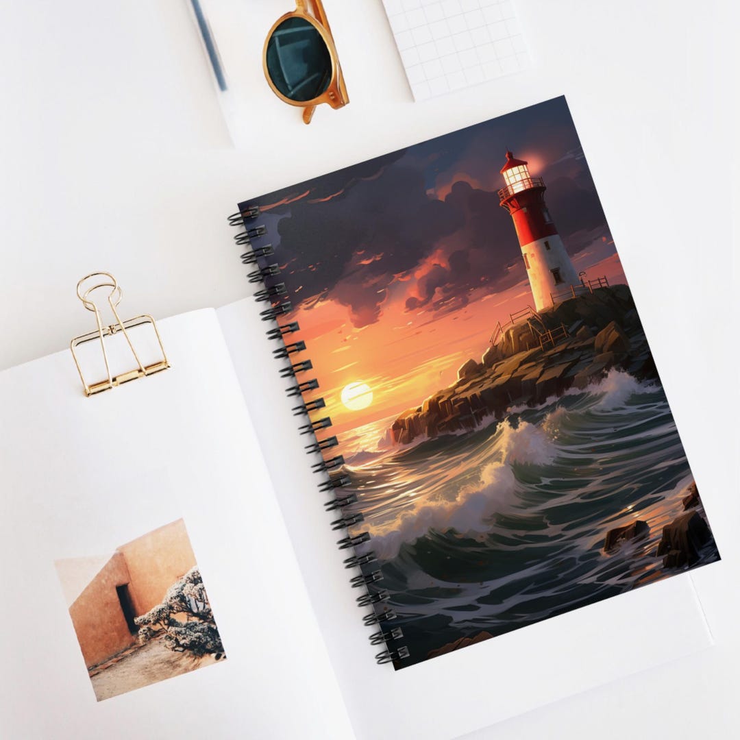 Lighthouse Spiral Notebook - Ruled Line, Perfect for Journaling, Gifts ...