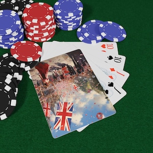Juego de cartas de póker "United Kingdom Celebrations" para noches de juego, decoración con temática de casino, regalo único para gamers, artículos para fiestas, juegos de cartas