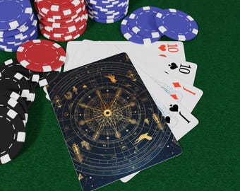 レオ星座ポーカートランプ、占星術カードデッキ、星座ゲームナイト