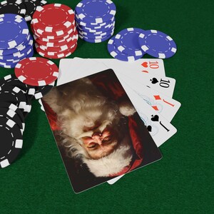 Cartes à jouer Père Noël, Jeu de cartes vintage, Cadeaux sur le thème du casino, Accessoire de jeu de cartes, Soirée amusante, Cadeaux pour fête d'anniversaire, Soirées jeux de poker amusantes