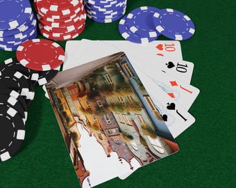Sweden Architecture Poker Playing Cards Set, Vintage Style Cards, Great for Game Nights, Unique Gift for Poker Lovers, Fun Party Accessories