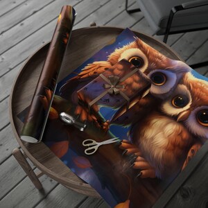 Adorable Owls Wrapping Paper, Eco-Friendly Gift Wrap, Unique Owl Art for Birthdays, Holidays, Special Occasions, and Celebrations