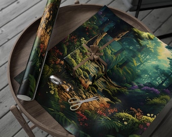 In the Forest Geschenkpapier, umweltfreundliche Geschenkverpackung, einzigartiges Naturdesign, perfekt für Geburtstage, Feiertage, besondere Anlässe