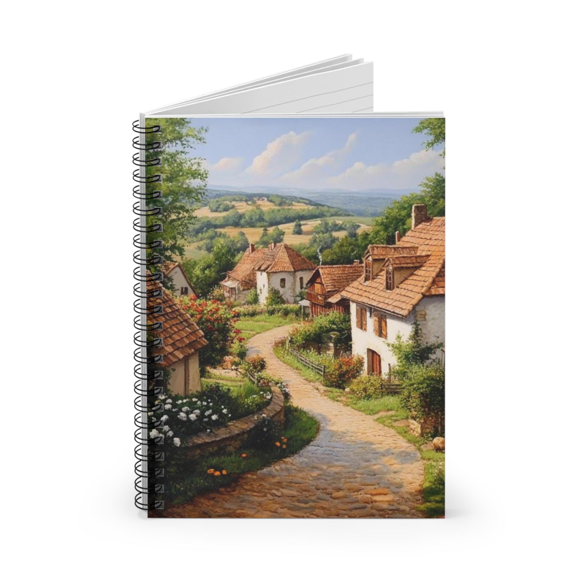 Rural Line Note Book Village Life Spiral Notebook - Ruled Line, Rural Journal, Countryside ...