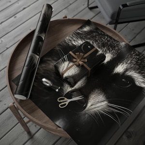 Raccoon Wrapping Paper, Eco-Friendly Gift Wrap for Holidays, Birthdays, Unique Gift Presentation, Animal Lover&#39;s Choice Wrapping Paper