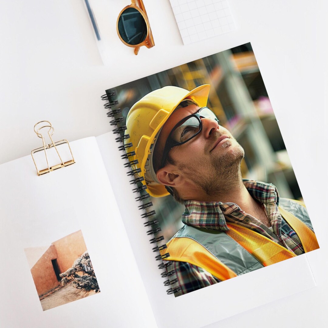Construction Worker Spiral Notebook - Builder Journal, Trade ...