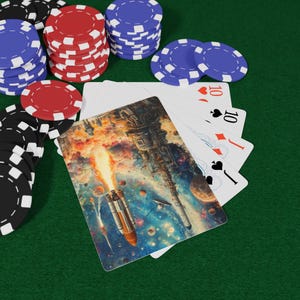 Carte da gioco Space Academy - Esplorazione galattica, addestramento astronauti e avventure cosmiche, mazzo a tema spaziale, serata di giochi, serata di poker