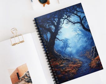 Mystical Woodlands Spiral Notebook - Ruled Line, Perfect for Journaling, Gift for Nature Lovers, Dreamy Aesthetic, Halloween, Writing